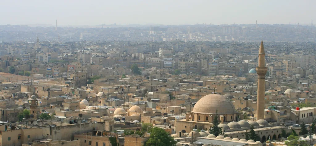 A panoramic view of Aleppo, Syria