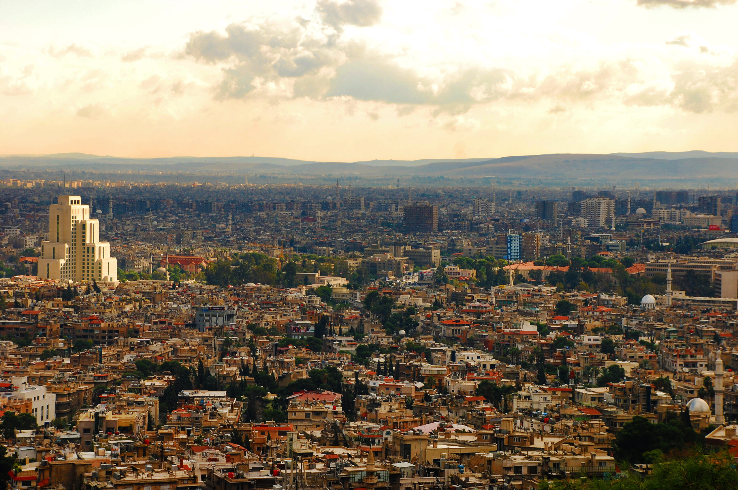 A photo showing the cityscape of Damascus, Syria