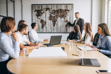 Team planning international employee travel with risk and duty of care considerations