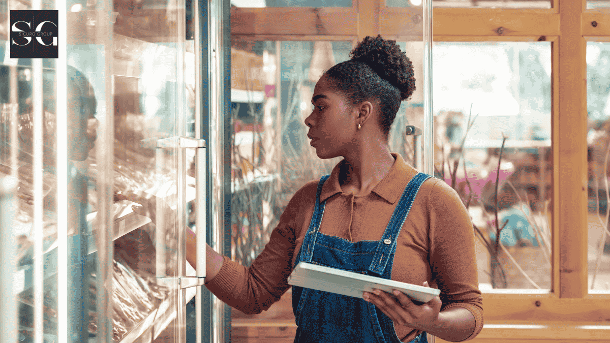 A woman managing a retail store in Africa